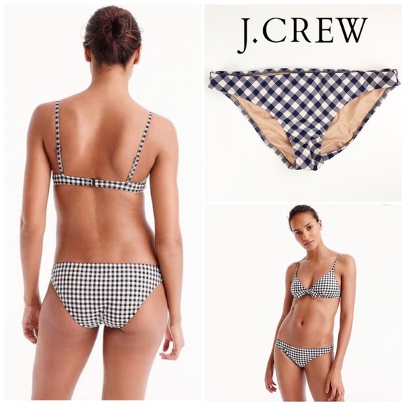 j crew gingham bikini